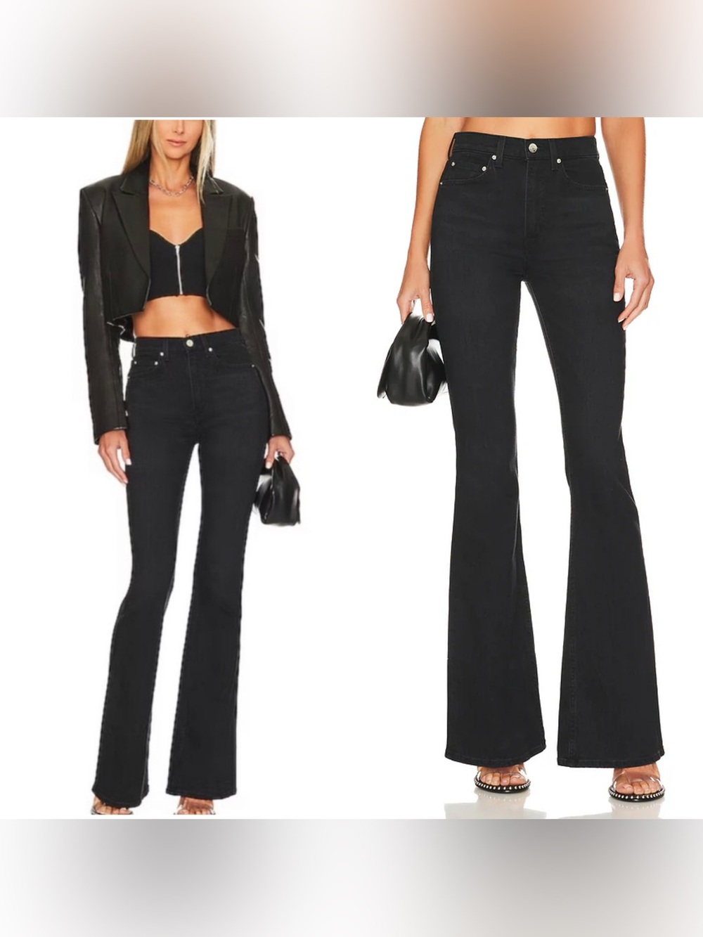 NWT GRLFRND Carine High Rise Flare in Fort Mason